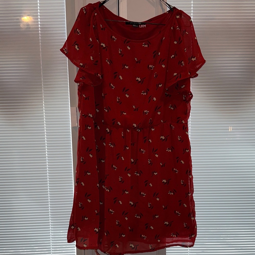 Forever 21 Red Floral Mini Dress